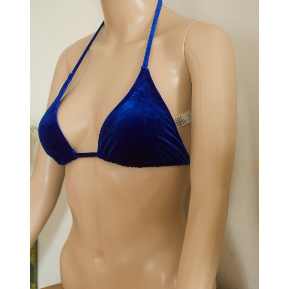Blue velvet bikini TopTriangle / Size L